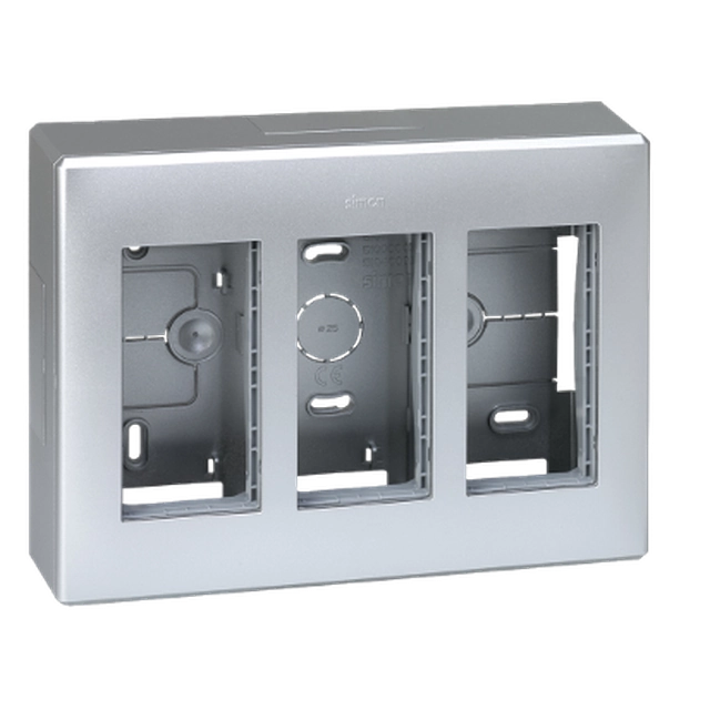 Surface mounted housing for flush mounted switching device Kontakt-Simon 51000003-033 Simon 500 Aluminium Plastic