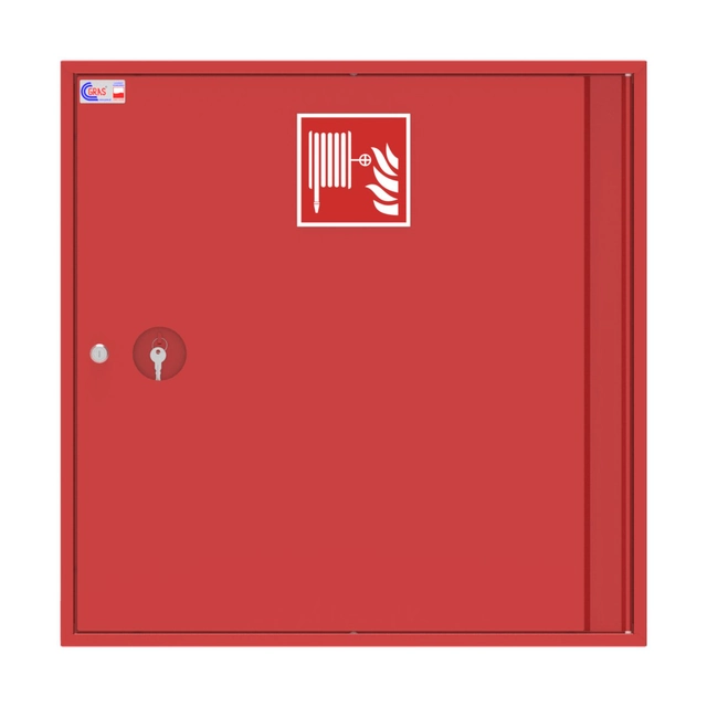 Internal hydrant fi25 length 20 surface-mounted meter SLIM GREEN RAL 3000 patent lock full door 780x780x180mm, Red colour