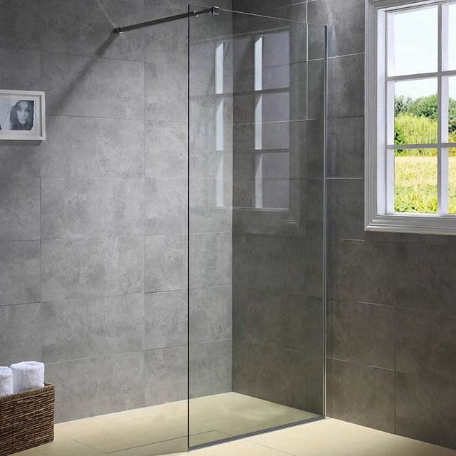 Shower wall SH07C 90cm chrome glass 8mm