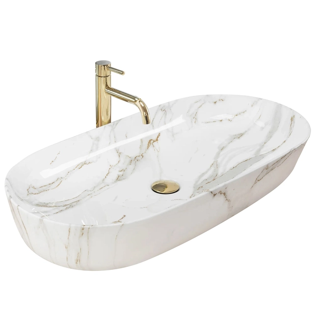 REA CLEO countertop washbasin 81 Aiax Shiny