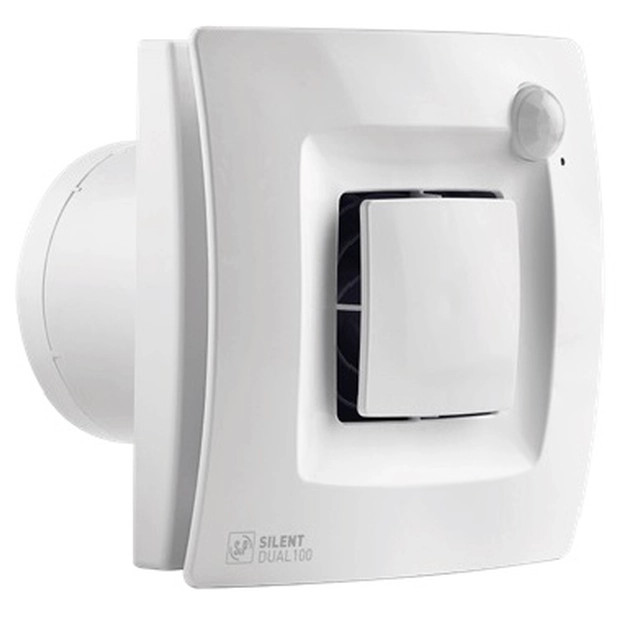 Soler & Palau SILENT DUAL 100 Fully autonomous exhaust fan for the bathroom with humidity and movement sensor