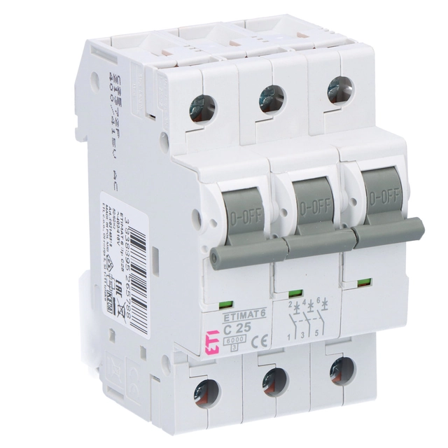 ETIMAT circuit breaker 6 3p C25