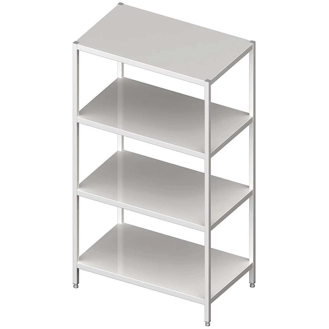 Storage rack, solid shelves 800x500x1800, bolted | Stalgast