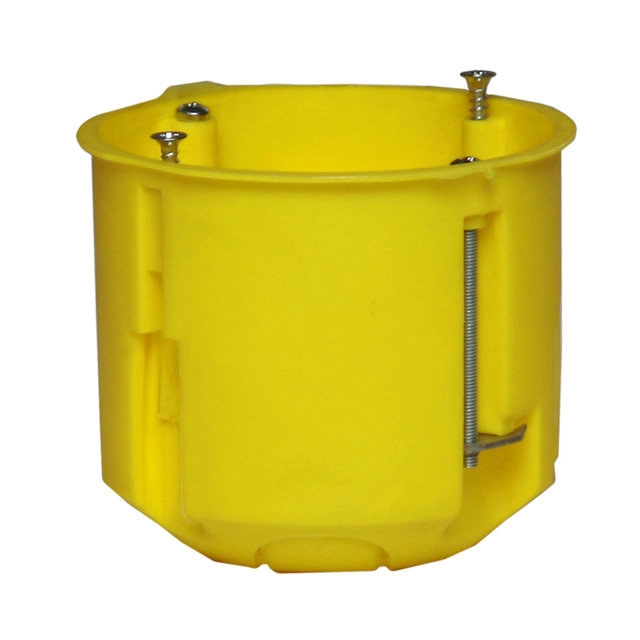 Flush-mounted box p/t ONNLINE PK-60 drywall, deep with screws, self-extinguishing, halogen-free, yellow