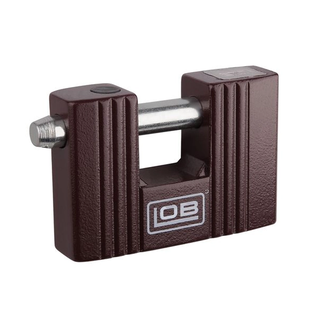 LOB Spindle padlock, brown 74mm, 3 keys (KT02)
