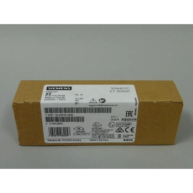 6ES7193-6BP20-0BB0 Siemens - New Factory Sealed