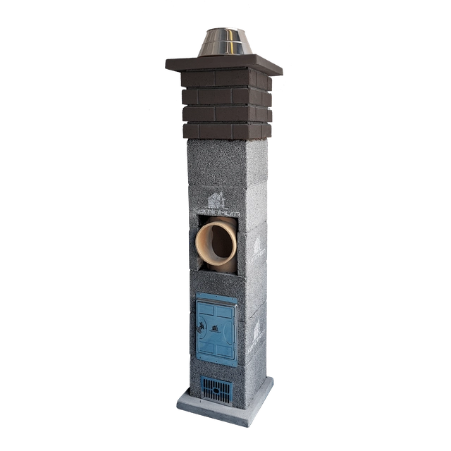 Professional chimney - PremierHORN, decorative color black 4m 160mm 90 °