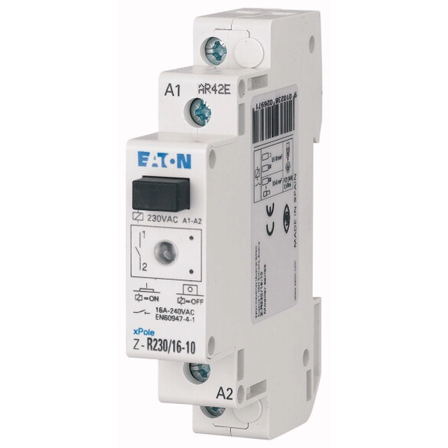 Installation relay 16A 1zw 230VAC with LED Z-R230/16-10