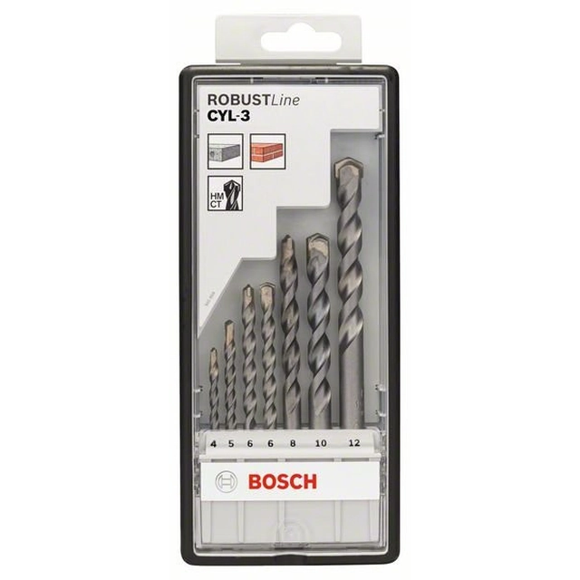 7-piece set of drills for concrete Robust Line CYL-3 4; 5; 6; 6; 8; 10; 12 mm BOSCH 2607010545