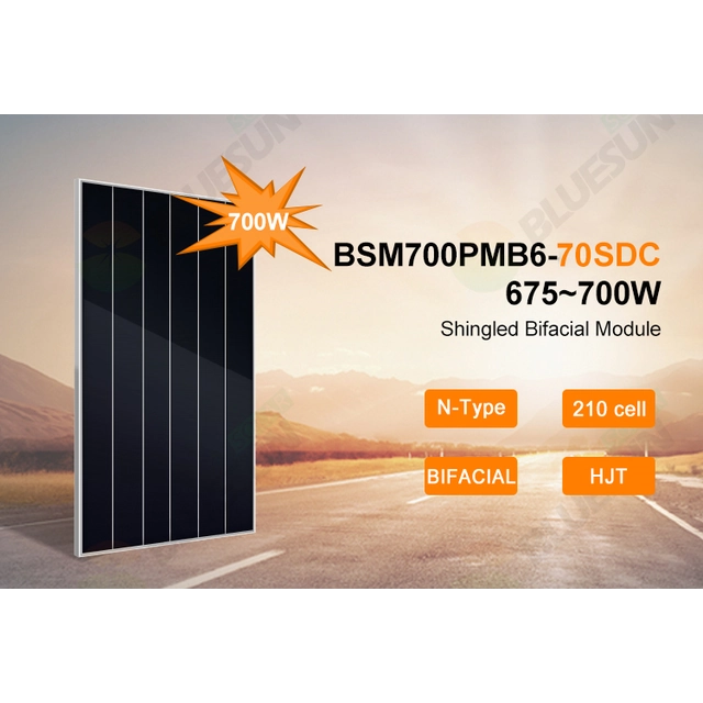 700 WP bifacial modulio saulės baterija