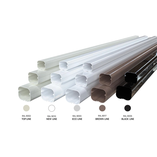 Rigid duct for air conditioning pipes Tecnosystemi, Excellens T, New-Line T72-EXC 2000x72x64 white