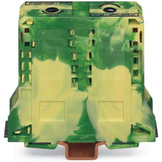 Ground terminal block Wago 285-197 Spring clamp connection Spring clamp connection Sideways DIN rail (top hat rail) 35 mm Thermoplastic