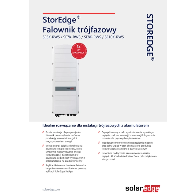 SolarEdge SE10K-RWS48BEN4 StorEdge Hybrid 10KW