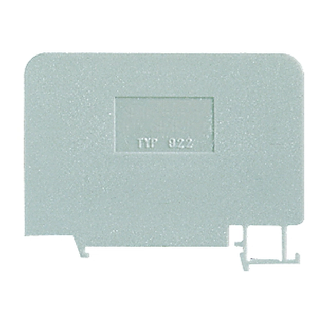 Endplate and partition plate for terminal block Simet 17922302 Grey V0