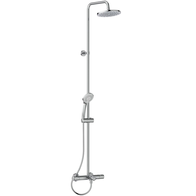 Stationary bathtub-shower system Ideal Standard Ceratherm T25, with Ø200 overhead and hand shower, chrome