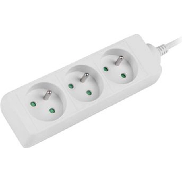 Lanberg 1.5m, white, 3 sockets, cable made of full copper -PS0-03E-0150-W