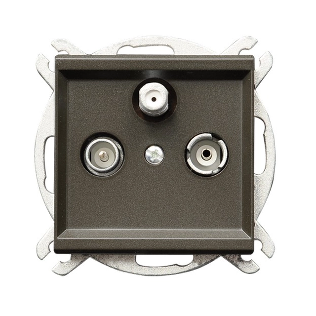Antenna socket box Ospel GPA-RSP/m/40 SONATA Bronze Plastic