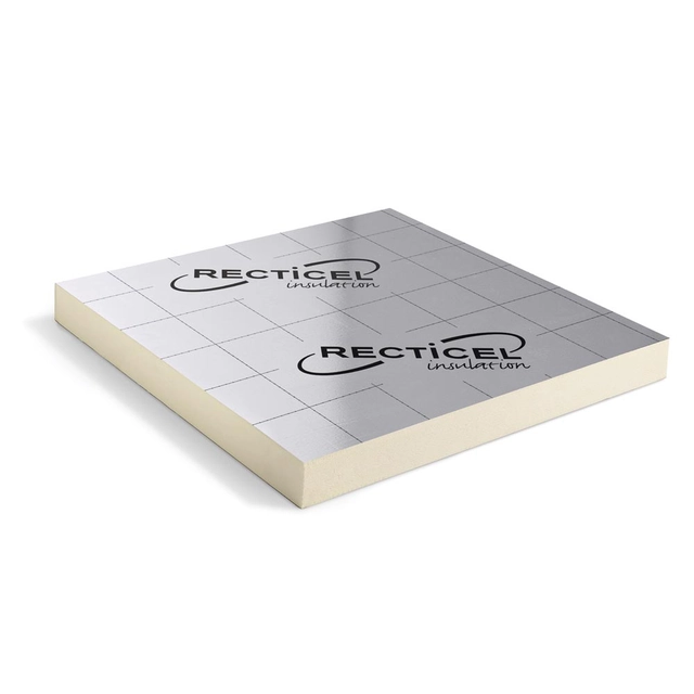 Recticel Eurofloor PIR thermal insulation board1,2x1,2 meters, thickness5 cm,12,96m2 in the package