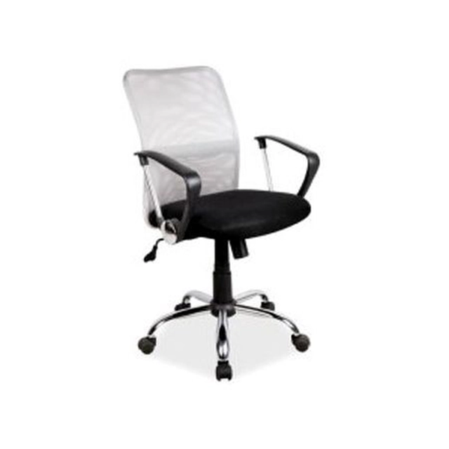 Office chair Q-078 gray with armrests and mesh backrest ☞ BUY NOW - GET A DISCOUNT