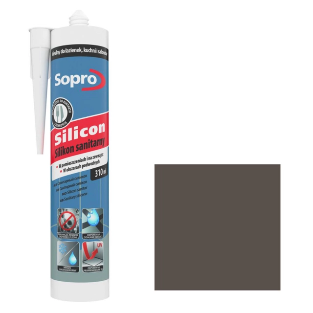 Sanitary silicone Sopro ebony 62 310 ml