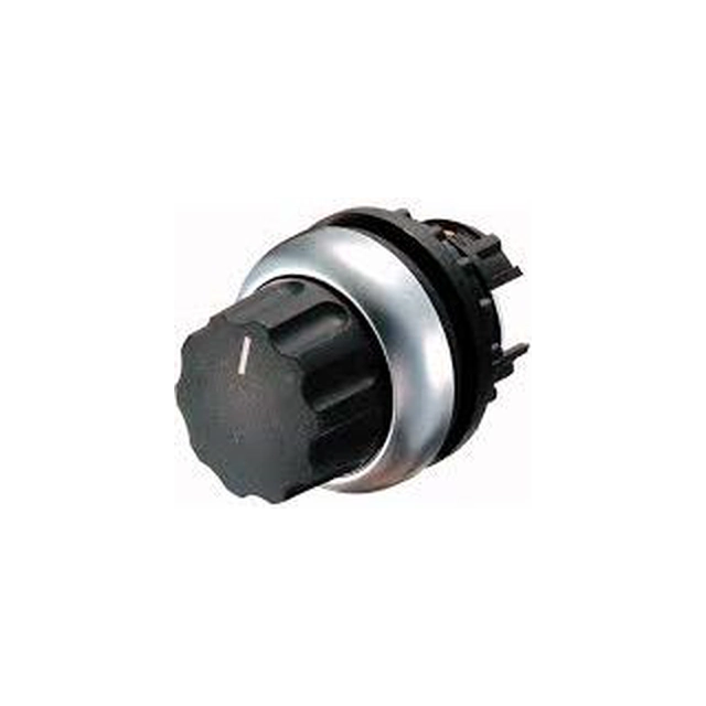 Front element for selector switch Eaton 279419 Turn button Black Round Plastic Titanium