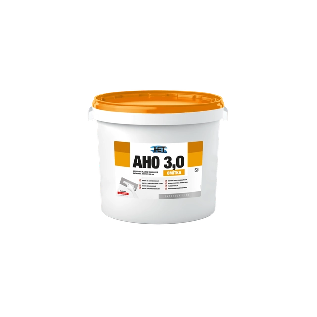 Het AHO acrylic smooth plaster grain size 3.0 mm white 25 kg - TINTED Shade: N-197-3