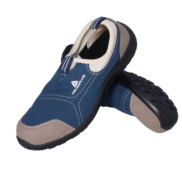 Polyester and cotton shoes - uniform density polyurethane sole Grey-navy blue 41