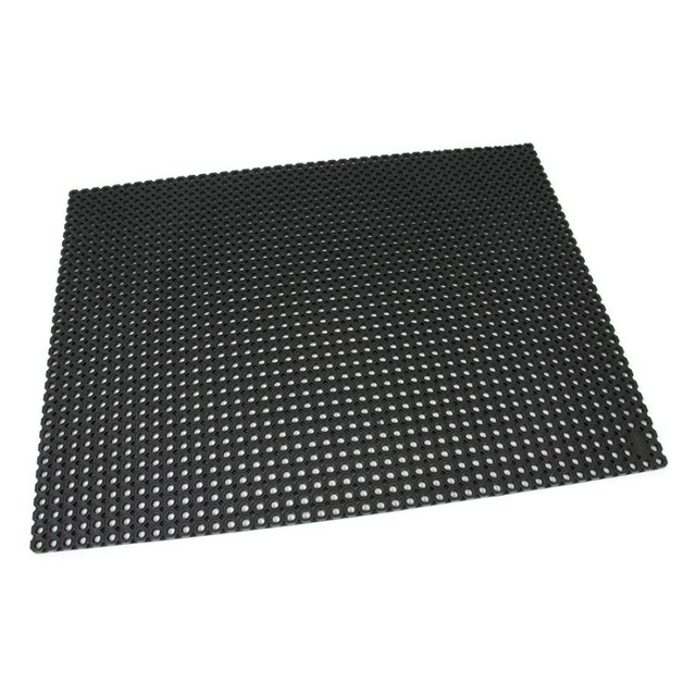 Black rubber cleaning outdoor entrance mat Octomat Mini - 100 x 100 x 1,25 cm