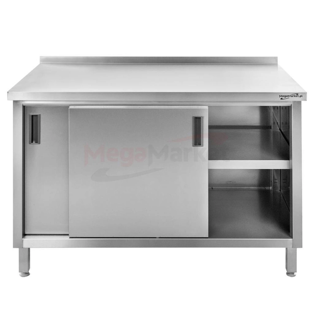 Gastronomic table welded to the Mega-M cabinet STSG120x70 stainless ...