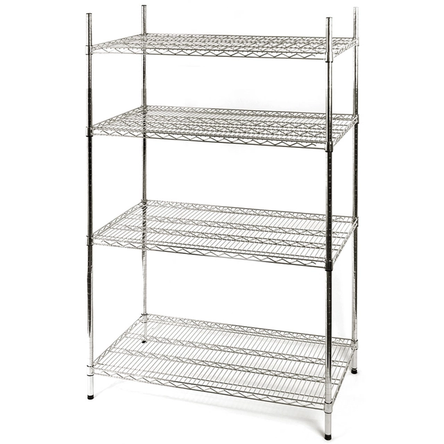 Chrome warehouse rack 4 shelves 610x455x1800mm