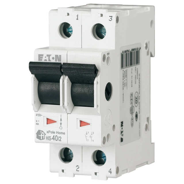 Main (insulating) switch,40A, 2-biegunowy HIS-40/2