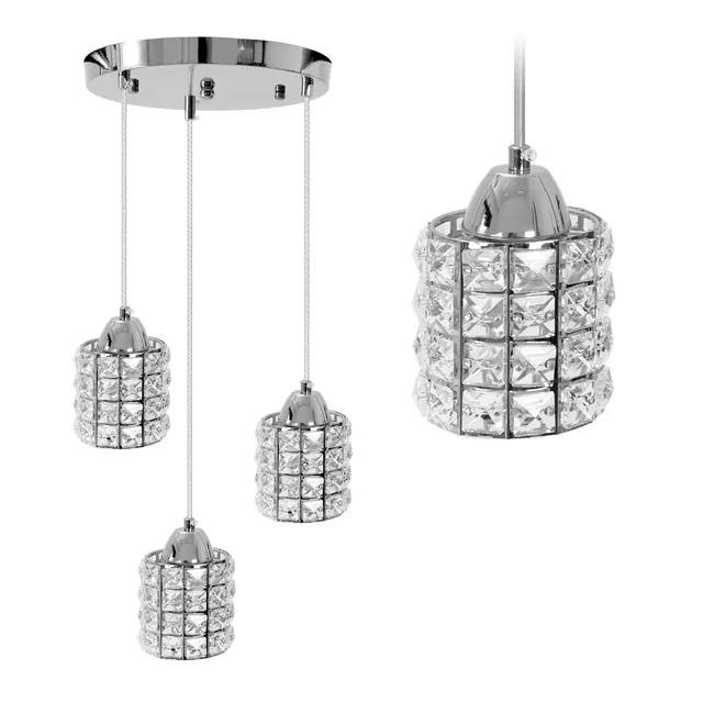 Crystal Ceiling Lamp APP729-3CPR Silver