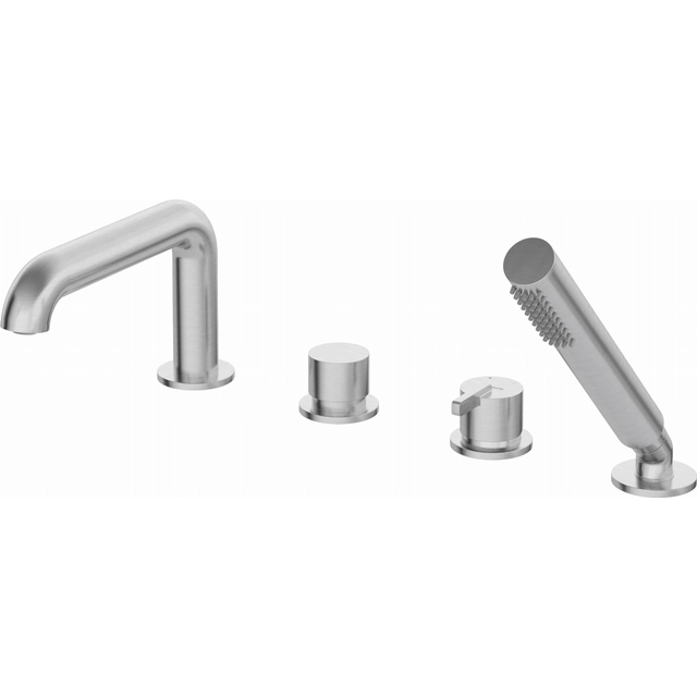 4-otworowa bathtub faucet with Deante Silia brushed steel shower set - Additionally 5% DISCOUNT with code DEANTE5