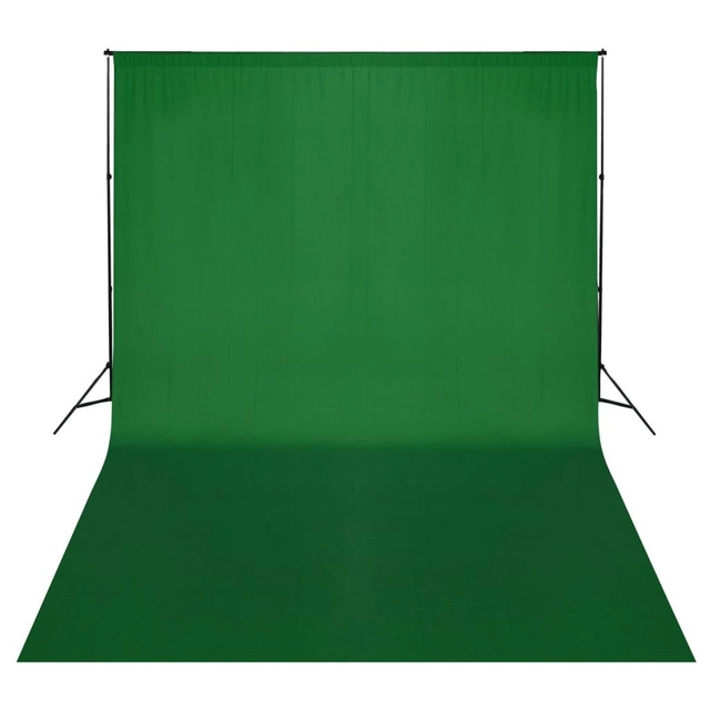 Background suspension system with a green background 500 x 300 cm