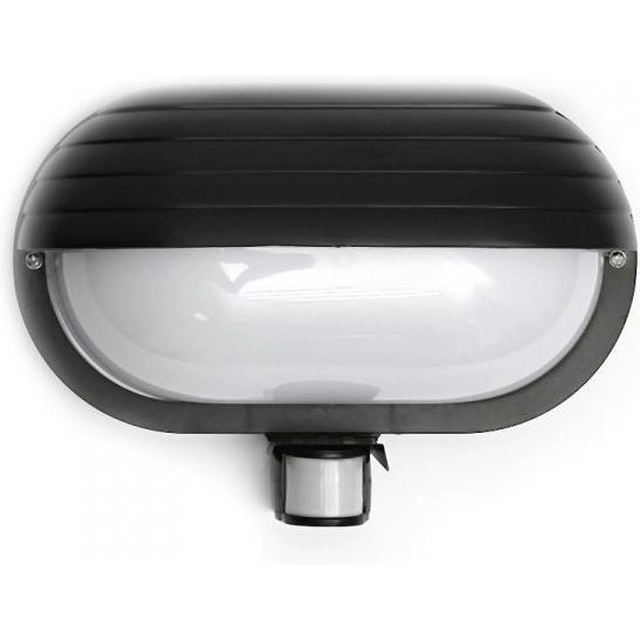 Ecolite WHST69-CR Black Outdoor Wall Light with Sensor 10W Day White IP44