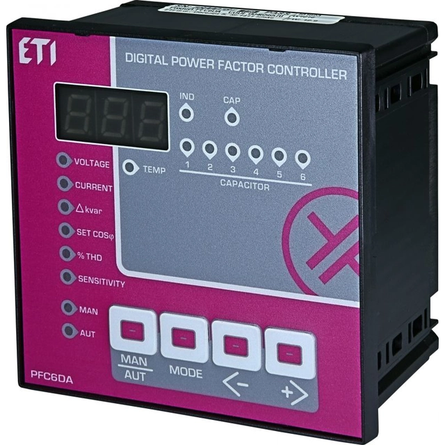 Eti-Polam Power factor controller cos(fi) 6 gradual CP PFC 6 DA (004656570)