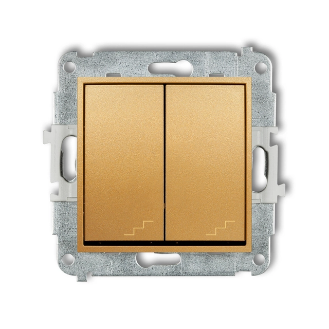 Installation switch Karlik 29MWP-33 Flush mounted (plaster) Gold-look IP20