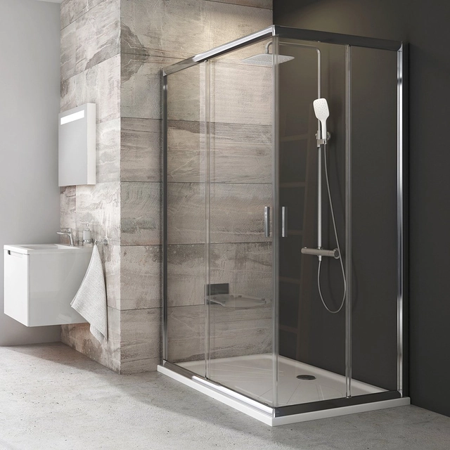 Ravak Blix rectangular shower wall, BLRV2K-110, gloss+transparent glass