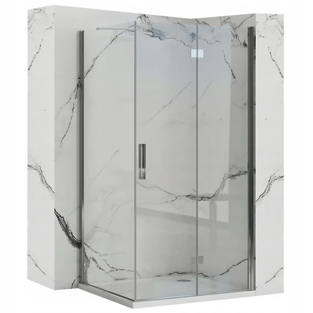 Rea Molier Chrome shower cabin 80x90