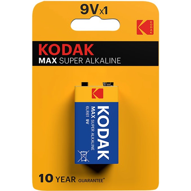 KODAK MAX Alkaline Battery K9V (LR9), blister=1 pcs