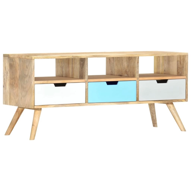 TV bench, 110 x 35 x 48 cm, solid mango wood