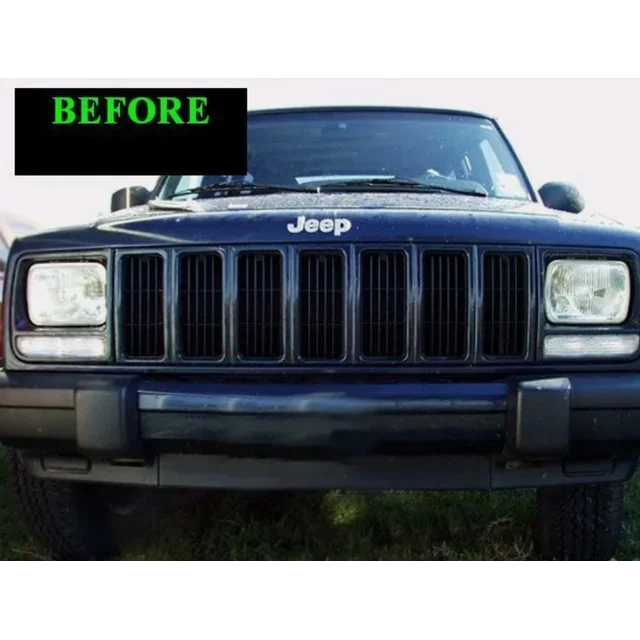 85-01 Jeep Cherokee - Chromen strips, chromen grill