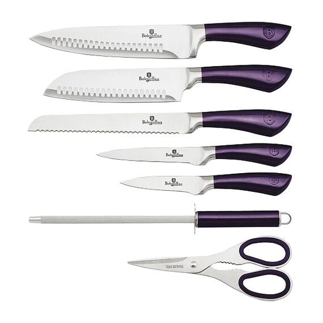 Berlingerhaus Purple Metallic Line BH-2670 Knife Set, Stainless Steel (8 pcs)