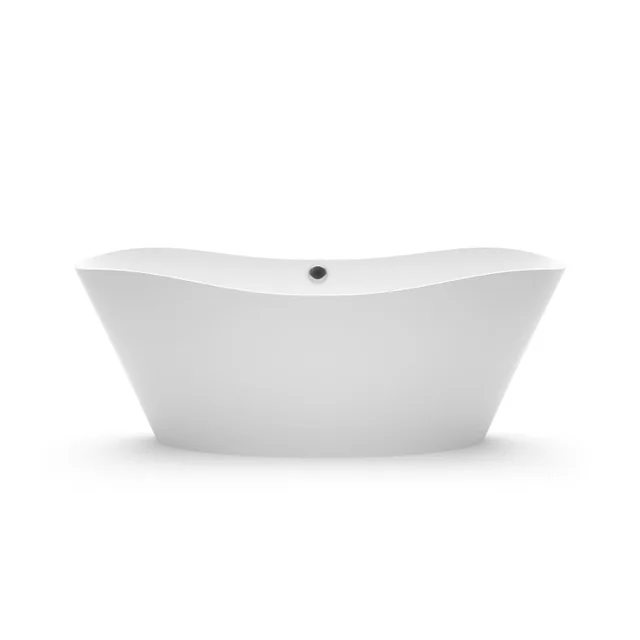 Stone bath Aura Alfeo white, 188x78 cm, with overflow