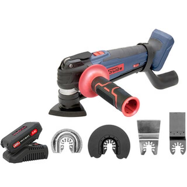 Güde MW-18-0+LGAP 18-3020 battery-operated oscillating multi-machine 18 V | 5000 - 200001/min | Oscillation angle 3 ° | Carbon brush | 1 x 2 Ah battery + charger | In a cardboard box