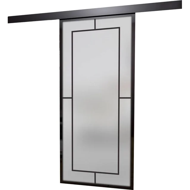 SLIDING DOORS ALUMINUM BLACK SATIN 6MM 5C 750X2100