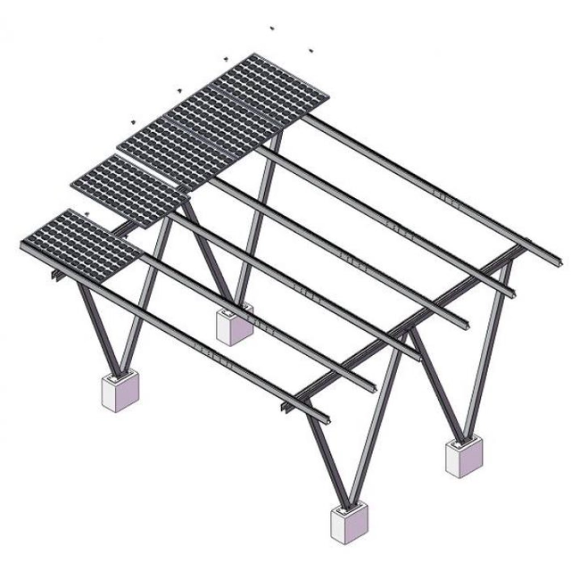 Solar carport / Solar carport / Parking space on 2 cars