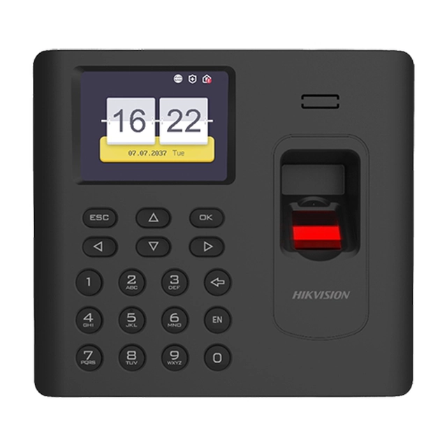 Standalone IP terminal, manages attendance time, attendance with fingerprint reader, Mifare Card, Wi-Fi - HIKVISION DS-K1A802AMF-B