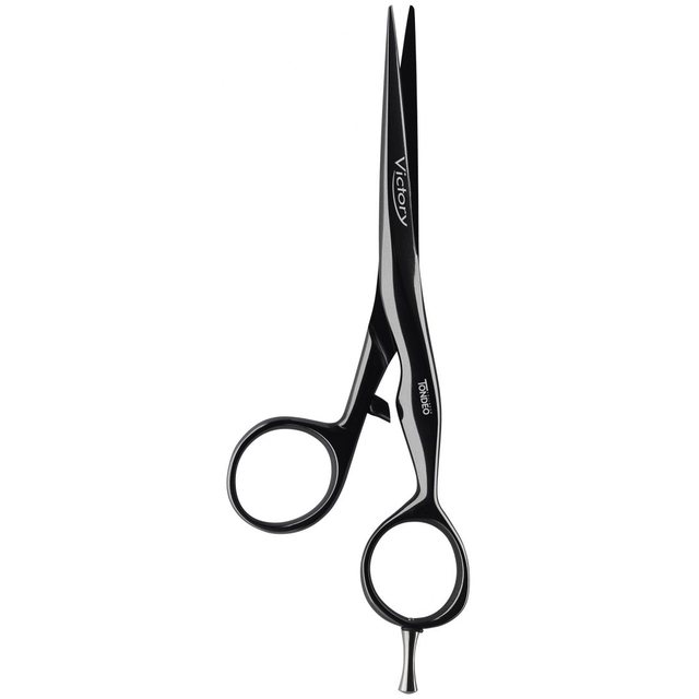 Hairdressing scissors VICTORY Black offset 5,5 SLINE