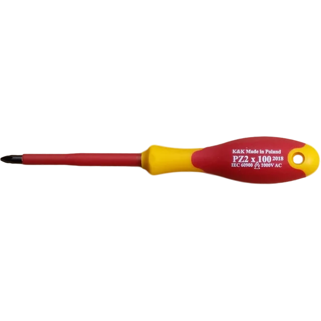 SCREWDRIVER INSULATED SCREWDRIVE 1000V FOR ELECTRICIAN CROSS PZ2 x 100